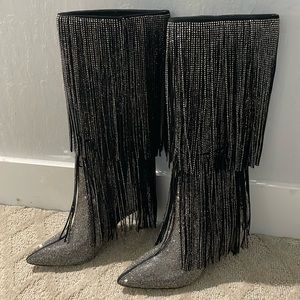 Brand new sparkle fringe boot